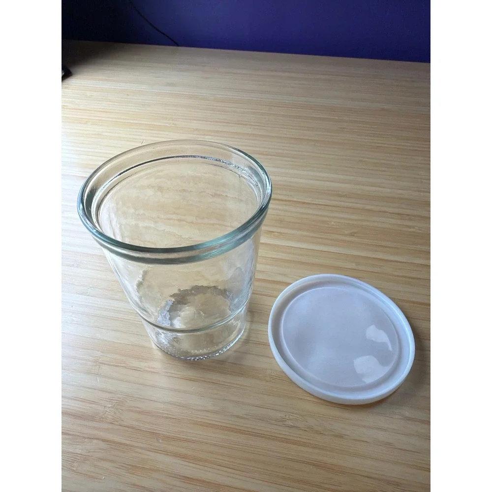 Ball Glass Jar w Lid Small Storage Container Clear Kitchen Jar 3.75